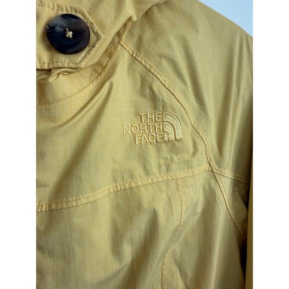 The North Face Yellow Hooded Rain Jacket Windbreaker Womens M Lightweight - Picture 3 of 10